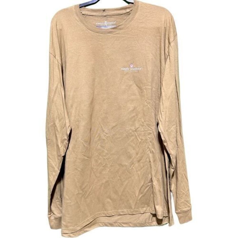 NWT Simply Southern “Less People More Dogs” Long Sleeve Tshirt Tulepo Honey XXL - Picture 2 of 4